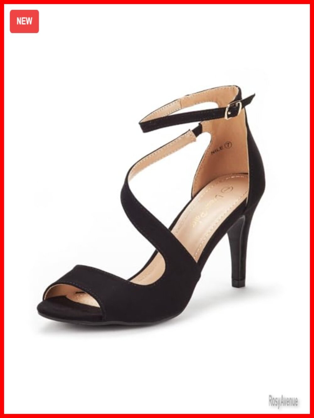 Women's Open Toe Stiletto Heeled Sandals Ankle Strap Dress Heels